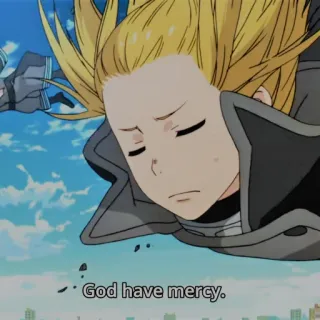 ✝️ God have mercy. Anime, Personnage, Ciel, Chute, Expression, Dieu aie pitié telegram sticker