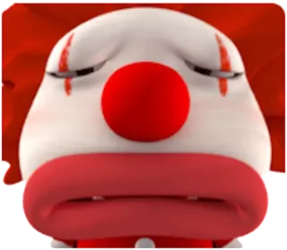 🤡 Clown, traurig, Zirkus, rote Nase, weißes Gesicht, Tränen whatsapp sticker