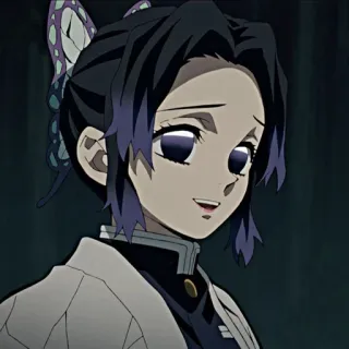 😀 Shinobu Kocho Demon Slayer 애니메이션, 귀멸의 칼날, 코쵸우 시노부, 나비, 만화 telegram sticker