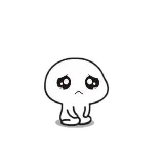 😢 triste, piangere, cartone animato, personaggio, emozione, lacrimoso telegram sticker