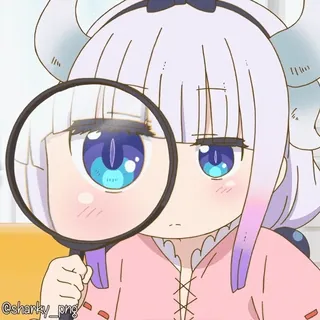 🧐 Kanna Kamui Miss Kobayashi's Dragon Maid telegram sticker
