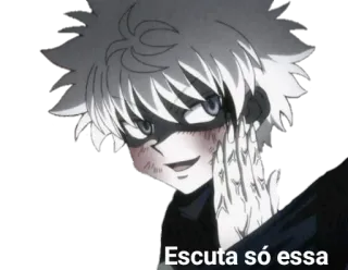 😂 Killua Zoldyck Hunter x Hunter Escuta só essa アニメ, キルア, HUNTER×HUNTER, キルア=ゾルディック, ステッカー telegram sticker