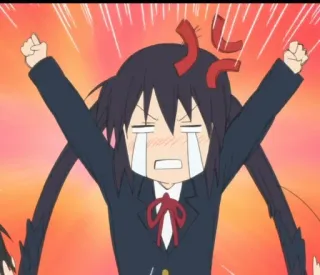 🌟 anime, crying, frustrated, angry, cartoon, girl telegram sticker
