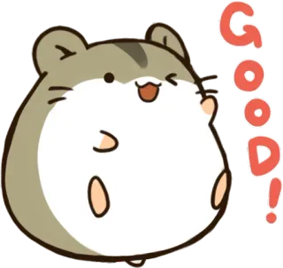 👍 Good! hamster, animal, cute, good, kawaii, happy telegram sticker