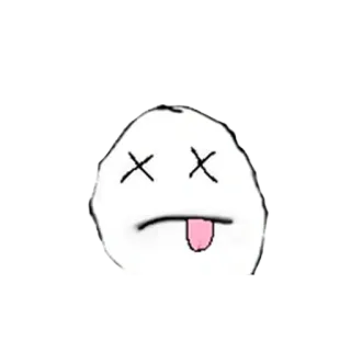 ☠️ 死, ステッカー, 漫画, 無表情 telegram sticker
