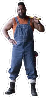🔨 Mr. T Mr. T, Hammer, 80er, Harter Typ telegram sticker