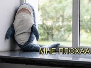 😫 Blåhaj IKEA МНЕ ПЛОХАА telegram sticker