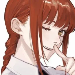 ⛓ Makima Chainsaw Man Аниме, Персонаж, Макима, Человек-бензопила telegram sticker