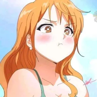 🧡 Nami One Piece 애니메이션, 만화, 캐릭터, 원피스, 나미 telegram sticker