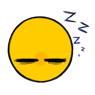 😴 mengantuk, tidur, zz, kuning, wajah, lelah, istirahat telegram sticker