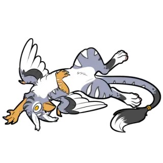 😜 Desenho animado, Animal, Alado, Criatura, Criatura mítica, Fofo, Ilustração telegram sticker