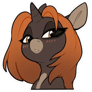😏 Poney, Dessin animé, Cheval, Licorne, Anime, Animal, Mignon telegram sticker
