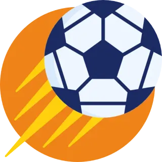 ⚽ Fußball, Ball, Sport, Spiel, Orange, Blau, Weiß whatsapp sticker