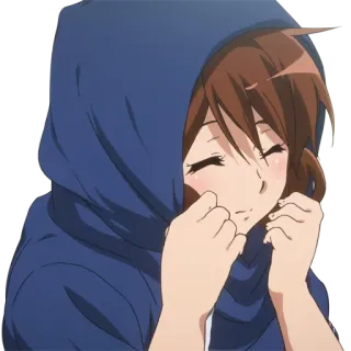 😖 Anime, Mädchen, Hoodie, Süß telegram sticker