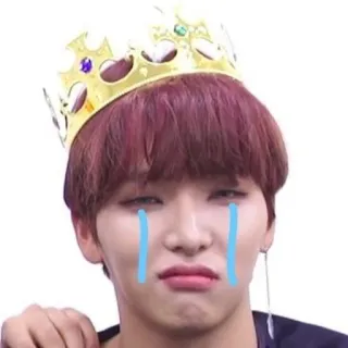 😢 piangere, corona, triste, lacrima, arrabbiato telegram sticker