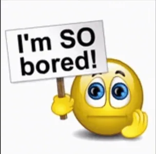 😞 I'm SO bored! telegram sticker