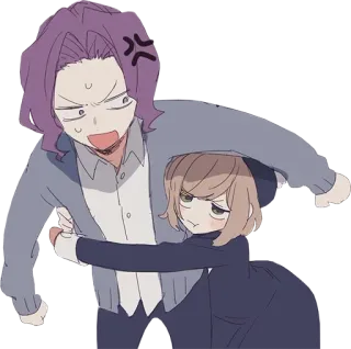 😢 Аниме, Злой, Мультфильм, Пара, Милый telegram sticker