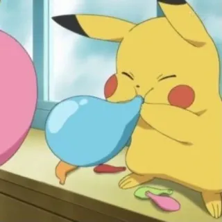 ⚡️ Pikachu Pokemon pokemon, pikachu, anime, palloncino, carino telegram sticker