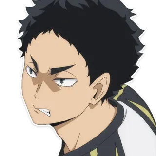 😠 Wakatoshi Ushijima Haikyuu Аниме, Манга, Спорт, Волейбол, Haikyuu telegram sticker