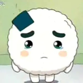 🍙 오니기리, 주먹밥, 귀여운, 귀엽다, 슬픈, 음식, 애니메이션, 만화 telegram sticker