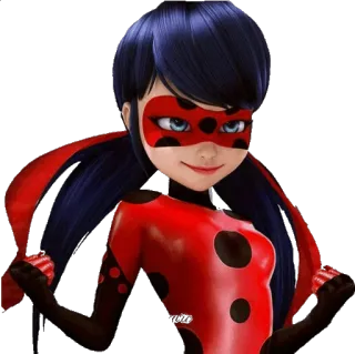 😏 Ladybug Miraculous: Tales of Ladybug & Cat Noir coccinelle, miraculous, animé, dessin animé, super-héros, personnage, france telegram sticker