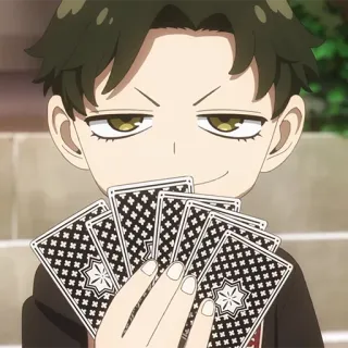 ⚜️ Damian Desmond Spy x Family Anime, Spy x Family, Damian Desmond, Spielkarten telegram sticker