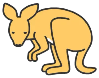 Kangaroo is watching whatsapp stickers