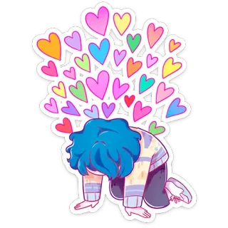 🥰 hearts, emotions, feeling, love, cartoon whatsapp sticker