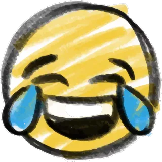 😂 Emoji, Ridere, Piangere, Gioia, Lacrime, Faccia telegram sticker