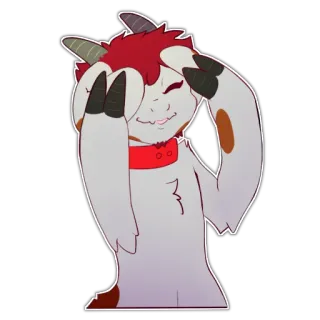 ☺️ cabra, animal, desenho animado, adesivo, fofo, personagem telegram sticker