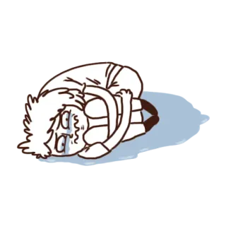 😭 weinen, traurig, emotional, cartoon, illustration, verzweifelt, verärgert telegram sticker
