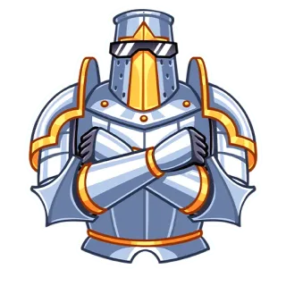 😎 knight, armor, sunglasses, cool, medieval, warrior telegram sticker