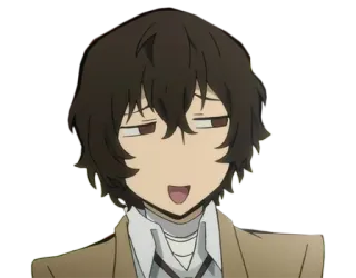 😏 Osamu Dazai Bungou Stray Dogs Anime, Manga, Osamu Dazai, Bungou Stray Dogs, Personaggio, Divertente telegram sticker