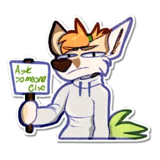 🙃 Ask someone else Fellwesen, Fragen, Hund, Cartoon, Meme telegram sticker