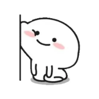 😗 schattig, kawaii, cartoon, personage, blozen telegram sticker