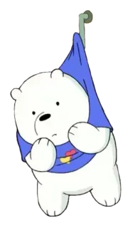 😱 Ice Bear We Bare Bears cartoon, animal, bear, ice bear, we bare bears, cute telegram sticker