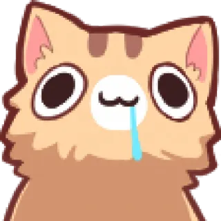 🤪 kat, huilen, schattig, emoji, sticker telegram sticker