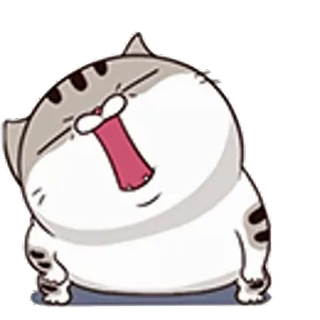 🕺 Katze, Gähnen, Schläfrig, Müde, Tier telegram sticker