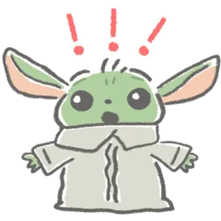 ‼️ Grogu โกรกู, สตาร์ วอร์ส, เบบี้ โยดา, น่ารัก, สติกเกอร์, การ์ตูน telegram sticker