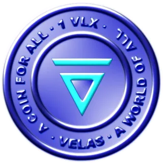 🎉 A COIN FOR ALL - 1 VLX . VELAS - A WORLD OF ALL монета, криптовалюта, Velas, VLX whatsapp sticker