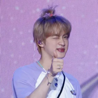 ❣️ Jin kpop, singer, thumbs up, male, asian, celebrity, music telegram sticker