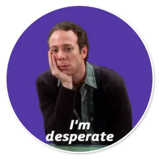 😩 I'm desperate desesperado, triste, melancólico, solo, emoción whatsapp sticker