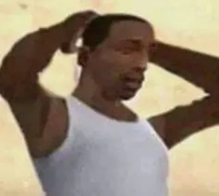 🧟‍♀️ CJ Grand Theft Auto: San Andreas CJ, Grand Theft Auto, San Andreas, Personaggio videogioco telegram sticker