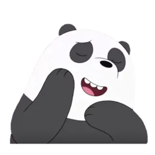 🐼 Panda We Bare Bears Panda, We Bare Bears, Desenho animado, Feliz, Sorrindo telegram sticker