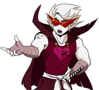 🤬 Dirk Strider Homestuck Dirk Strider, Homestuck, Webcomic, Anime, Postać, Peleryna, Okulary telegram sticker