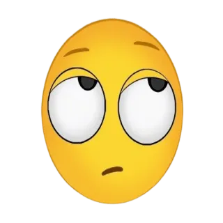 🙄 emoji, face, expression, eyes, annoyed, sarcastic, funny, yellow telegram sticker
