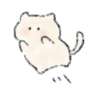 🧃 猫, 可爱, 动物, 白色, 贴纸, 卡通 whatsapp sticker