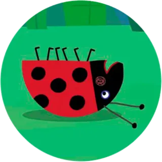 🤪 joaninha, inseto, desenho animado, fofo, vermelho, preto, animal telegram sticker