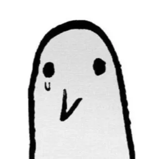 🥲 triste, pleurer, larme, dessin animé, minimaliste, mignon telegram sticker