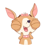 ☺️ Hund, Cartoon, Tier, süß, fröhlich, Chihuahua whatsapp sticker